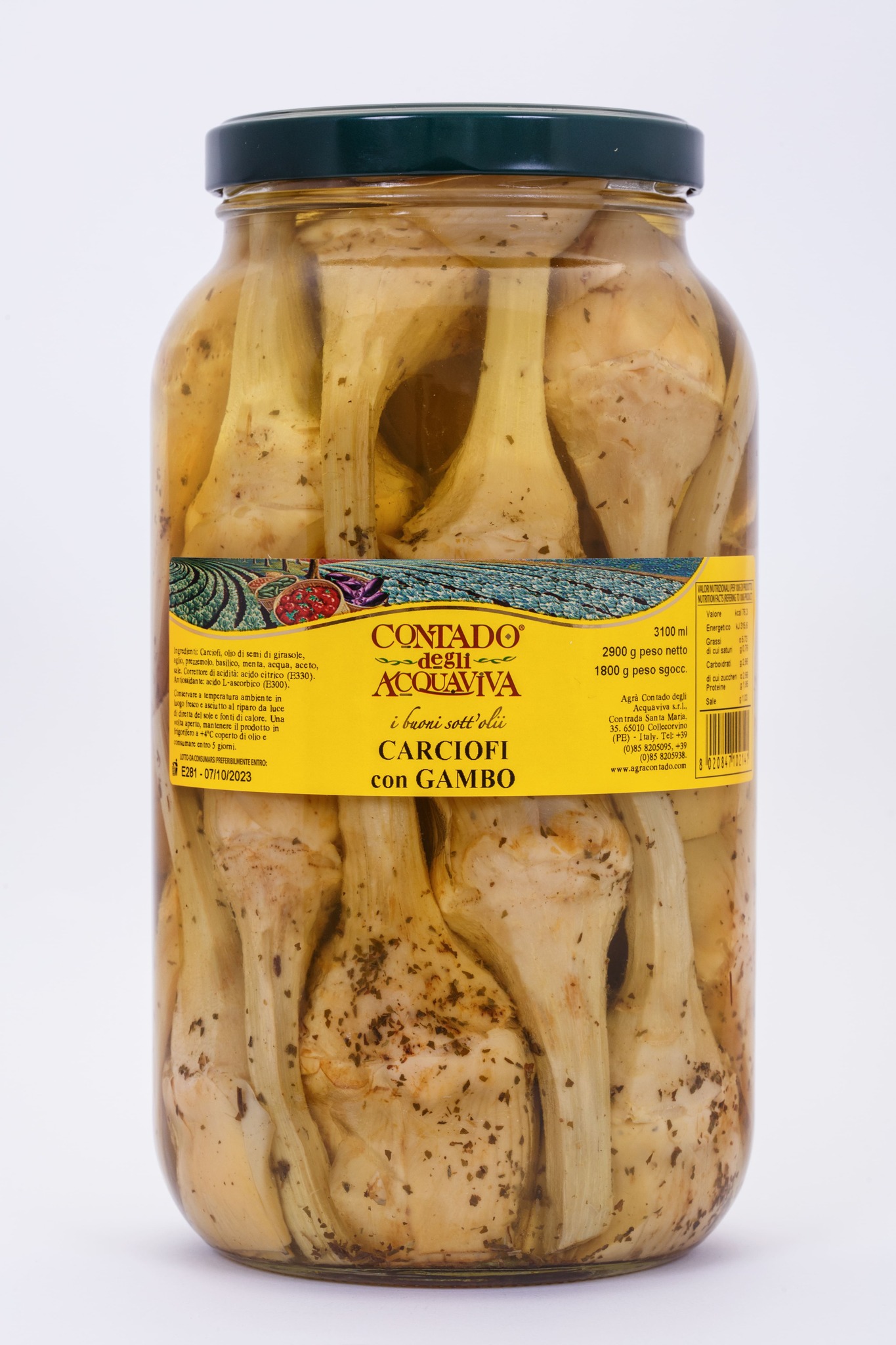 Contado - Carciofi Campagnoli con Gambo 2900 gr