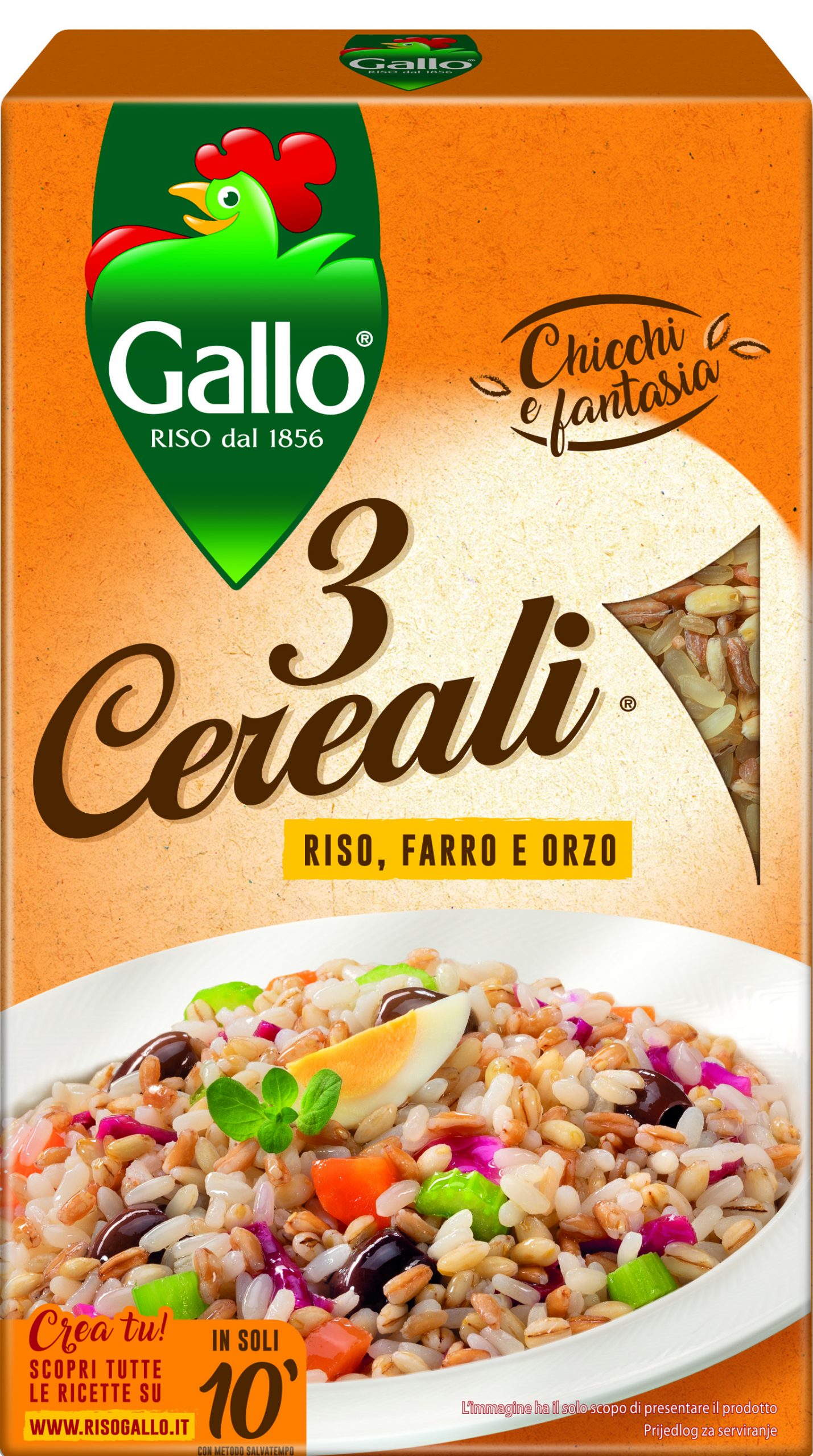 GALLO - Riso 3 cereali  Riso - Farro - Orzo 400g