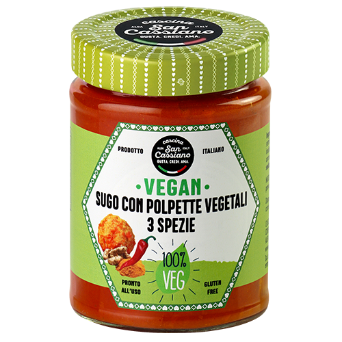 San Cassiano - Sugo con Polpette Vegetali alle 3 Spezie 290g Vegan