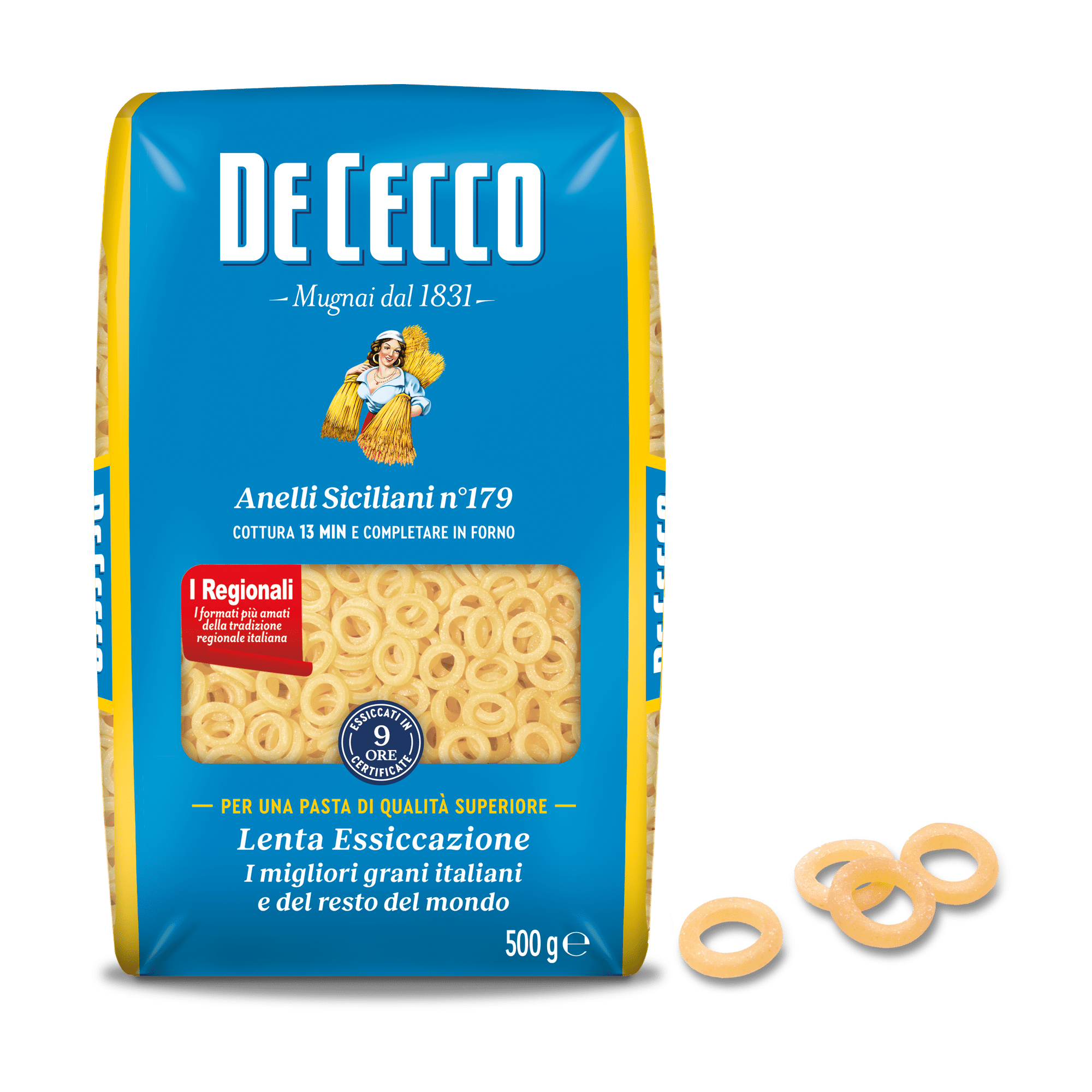 De Cecco - Anelli Siciliani nr. 179 500g