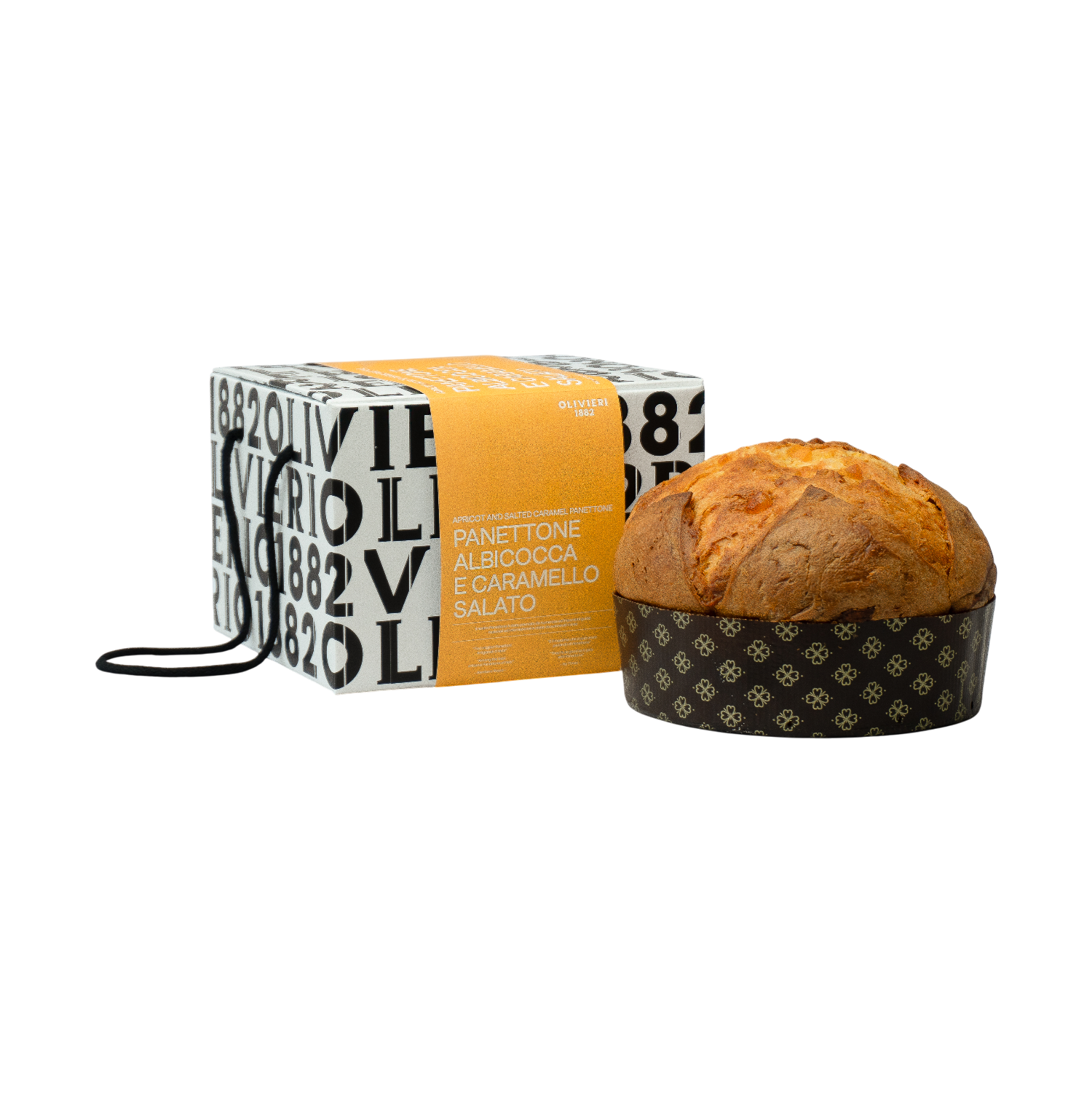 Olivieri 1882 - Panettone de albaricoque y caramelo salado - 1 kg